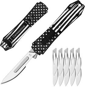 Ch2504-3 -0430 Auto Retractable Utility Knife Automatic Scalpel With 10pcs #24 Blades S