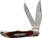25ot Old Timer Schrade Folding Hunter 2 Blades Leather Sheath 044356001274
