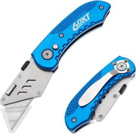 60xt 711181047004 Utility Knife Folding Safety Lock And Quick Change With 10 Extra Sk5 Replacement B