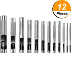 712971925861 Hestya Pieces Round Steel Hollow Punch Set Leather