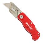 7681264 768121261464 Sheffield One Hand Opening Utility Knife Red