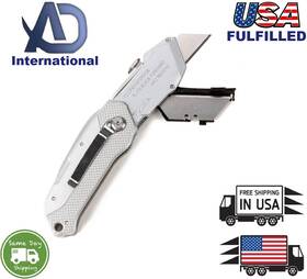 08906183733747 A.d International 906183733747 Folding Utility Knife With 3 Blades Automatic Loading Light Weight-usa Fulfilled