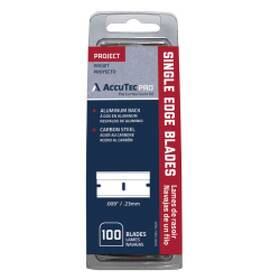 Apbl-7065 Accutec Pro Aluminum Back Single Edge Razor Blades 25 Packs Of 100 S4