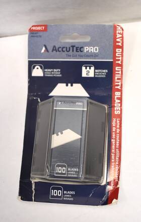 Apbl-8016-0000 Accutec Blades Heavy Duty Utility 100 Pack Set Silver Apbl-8016-0000 Accutec Blades Heavy Duty Utility 100 Pack Set Silver