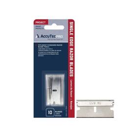 Apbl-7037 Accutec Pro Single Edge Aluminum Backed Razor Utility Blades 1 Count Pack Of 10 Silver