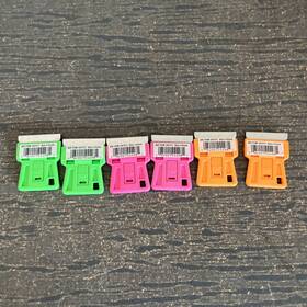 1367572 Ace New 6 X Plastic Small Steel Single Edge Scrapers Multicolor