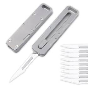 Ainhue A275 Mini Retractable Utility Box Cutter Knife 10pcs 11# Scalpel Blades