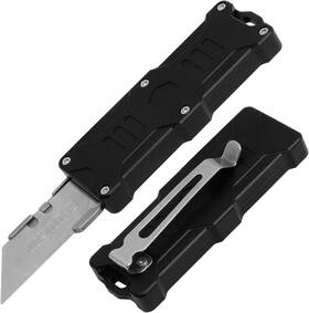 Ainhue Ru327 Retractable Utility Knife 3.27 Inch Aluminum Handle With Pocket Clip 10p