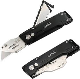 Upk003 Albatross 744759105783 Folding Pocket Utility Knife Quick Change Blades Black Aluminum