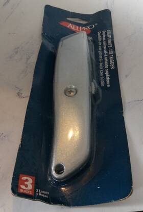 80366 All Pro Allpro Top Trigger Utility Knife With Three Blades Model #80366 80366 All Pro Allpro Top Trigger Utility Knife With Three Blades Model #80366