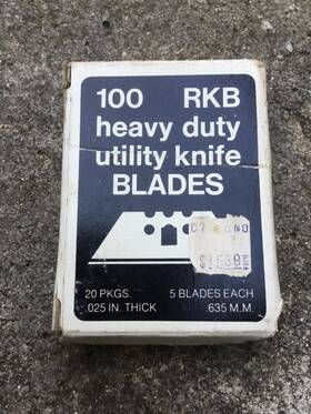 Rkb100 Allway Vtg Tools 3 Notch Utility Knife Blades 75 Count .025 Inch Thick