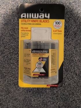 Dsp100 Allway Tools Three Notch Utility Knife Blades Pack Of 100