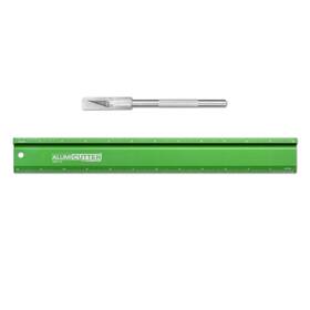 Alumicolor 647020133266 Alumicutter Aluminum Straight Edge With Blade For Office School Engineering An