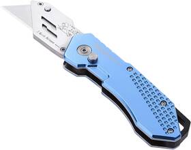 Amazon Basics Ds-ckamz023 Folding Utility Knife Lightweight Aluminum Body With Holster Lig
