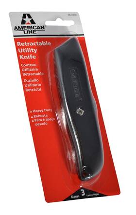 66-0330 American Line 024500663305 Metal Retractable Utility Knife With Three Blades