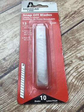 American Line 66-0370 Snap Off Knife Blades 9mm 13 Points Per Cutter 10