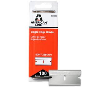 American Line 66-0609-0000 Single Edge Razor Blades - 100 .009 Inch Heavy Duty High Carb