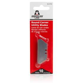 66-0702 American Line Round Corner Utility Blades - 10-pack High Carbon Steel Blade