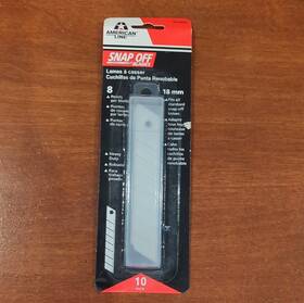 American Line 66-0909 Snap Off Blades 18mm Silver 10pc