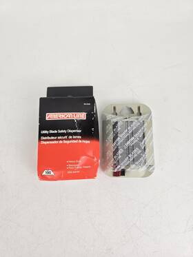 66-340-51-cgi American Line Heavy Duty Utility Blades 100 Pcs Safety Dispenser .025 Usa Made