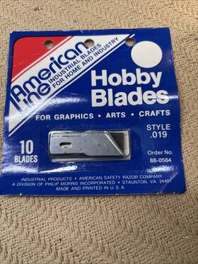 88-0546 American Line Hobby Blades .019 For Graphics Art Crafts. 100 88-0546 American Line Hobby Blades .019 For Graphics Art Crafts. 100