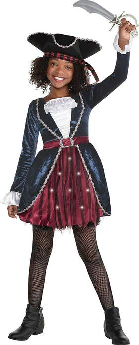 8405413 Amscan Pirate Sparkle Party Costume 1 Set - Multicolor Light Up Small 4-6