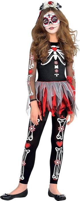 844076 Amscan Female Kids Scared To The Bone Costume For - Medium Multicolor 844076 Amscan Female Kids Scared To The Bone Costume For - Medium Multicolor