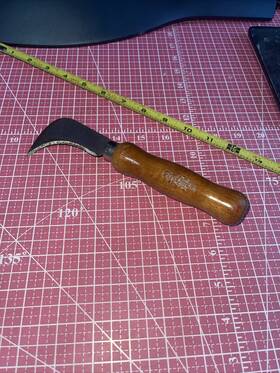 Ardell 25-7000 Vintage Usa Carpet Linoleum Knife Tool Wood Handle 257000