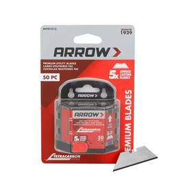 Arrow Fastener 711181234343 Tetracarbon Utility Blades 50-pack Tac