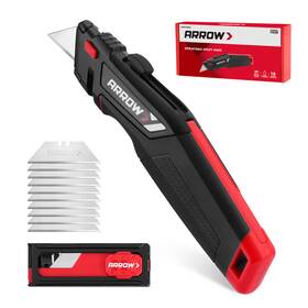 Arrow Ht01022 Retractable Utility Knife Quick-change Blade Heavy Duty Razor Cutter