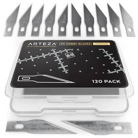 Arteza 851309007838 Hobby Blades Set Of 120 No. 11 Fine-point Carbon-steel Art Craft Su
