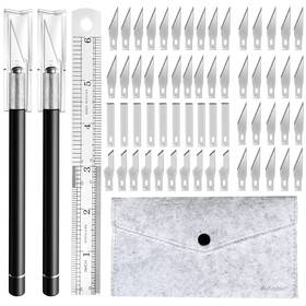 Arvakr 939858112974 Craft Hobby Knife Exacto 2 Knives And 60 Blades With A Bag Precision
