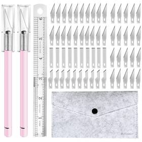 Arvakr 939858113780 Craft Hobby Knife Exacto 2 Knives And 60 Blades With A Bag Precision