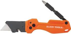 44304 As Shown 092644440601 Klein Tools Folding Flickblade Utility Knife Compact Removable Impact D