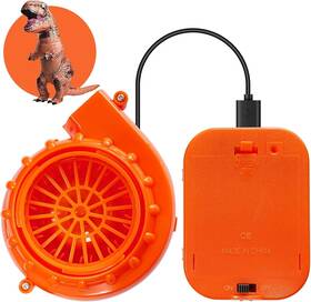 Asekonc 6988487756792 Halloween Mini Blower Fan For Dinosaur Costume Or Doll Orange
