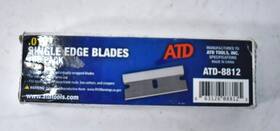 Atd-8812 Atd Tools Lot Of 100 .012 Inch Single Edge Razor Blades W Sliding Box Genuine Oem