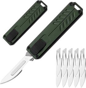 0101 Auto-ysd 313046172144 Automatic Utility Knife Safety Box Cutter Retractable Edc Push Button Exa