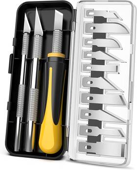 Eks200yj Babayang Exacto Knife Set 16-piece Hobby And Precision 3-piece Craft Knif Eks200yj Babayang Exacto Knife Set 16-piece Hobby And Precision 3-piece Craft Knif