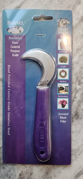 Blk740 Barnel General Purpose Curved Hook Knife - Garden Kitchen Harvest Crafts