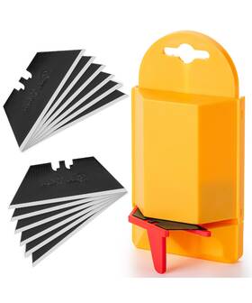 Bates Choice 810168261539 Bates- Utility Knife Blades With Dispenser 50 Pack Carbon Steel Black Box