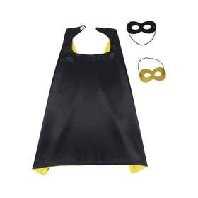 Beacone Cm001 Hero Capes And Mask For Role Playing Halloween One Size Black Yellow