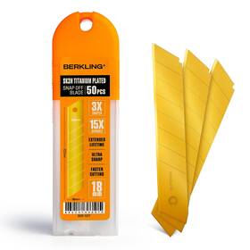 Sk2h Berkling 860007636578 18mm Utility Knife Blades Titanium Fully Plated Steel Replacement Blade
