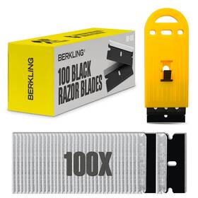 Berkling Brb-100bk Single Edge Razor Blade 100 Pcs Sk2h Hardened Carbon Steel Blacken
