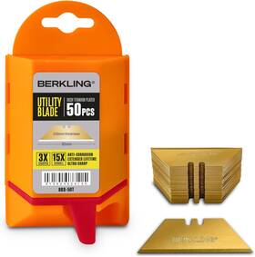 Sk2h Berkling Tools 744759367754 50-pack Titanium-plated Utility Knife Blades With Dispenser Steel Laser-sh