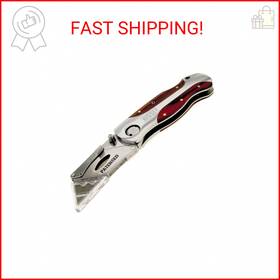 Bessey 043971293675 D-bkwh Quick-change Folding Utility Knife - Wood Grain Handle One Color