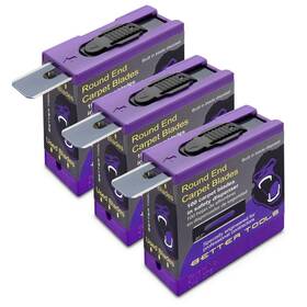 Better Tools 786695301010 3g Extreme Round End Carpet Blade - 3 Packs 100 Blades/pack Professional