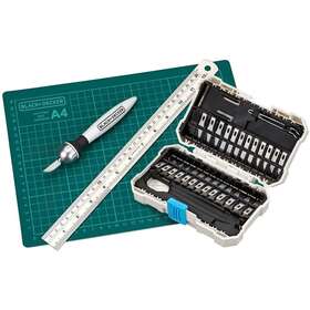Bdht14001 Black & Decker And Craft Hobby Knife Kit With 26 Blades Cutting Mat New