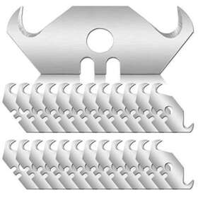 Bonsicoky 779640679296 100pcs Utility Hook Blades Steel Razor Safety Horn Knife Bla