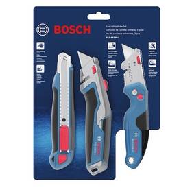 Bosch H11111001 H11-14200-1 3-piece Utility Knife Set Folding Snap-off Retractable