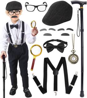 Boumao002 Boutrele 100 Days Of School Costume For Boys Kids Old One Size Fit All Black